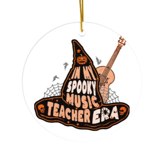 In My Spooky Music Teacher Era Witch Ceramic Ornaments