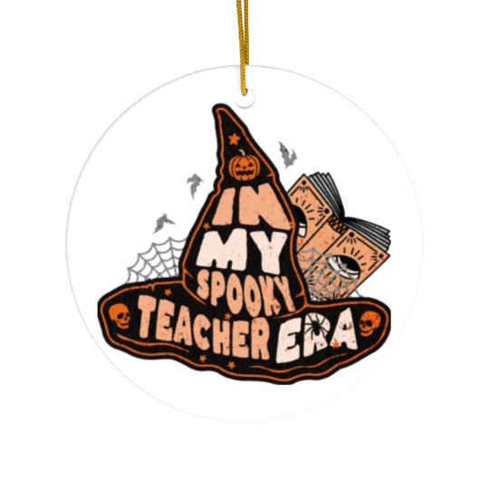 In My Spooky Teacher Era Witch Ceramic Ornaments