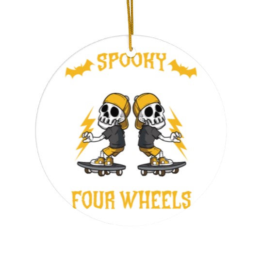Spooky Horror Skateboarder Halloween Skateboarding Ceramic Ornaments