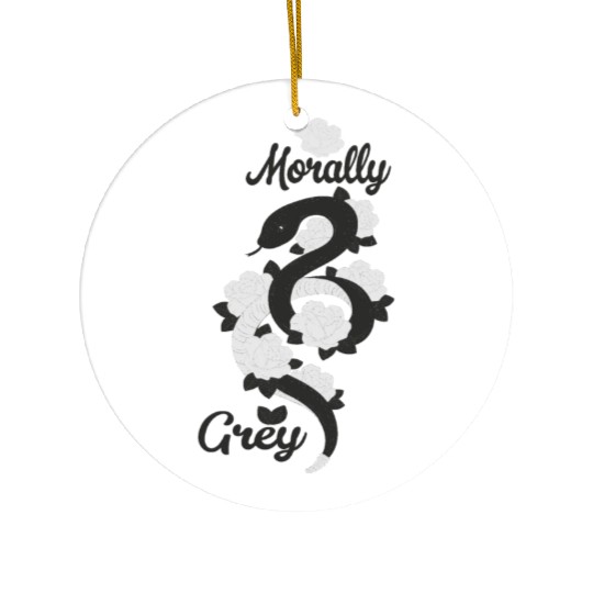morally grey Ceramic Ornaments