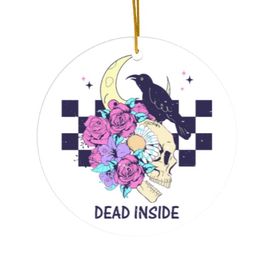 "Dead Inside" Halloween Ceramic Ornaments