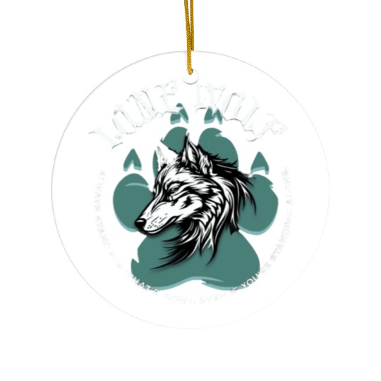 Lone Wolf Inspirational Leader Truther Quote Ceramic Ornaments