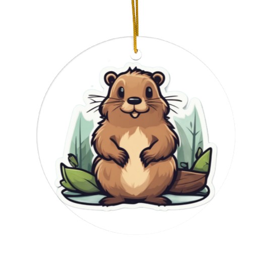 Eager Beavers Ceramic Ornaments