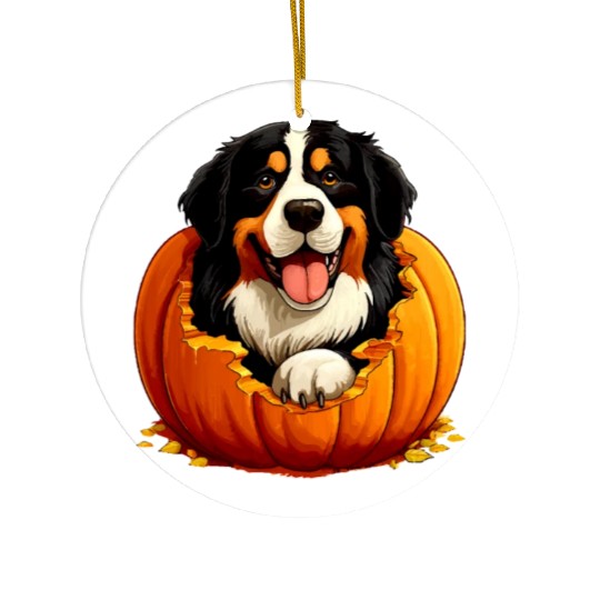 Halloween Bernese Mountain Dog Ceramic Ornaments