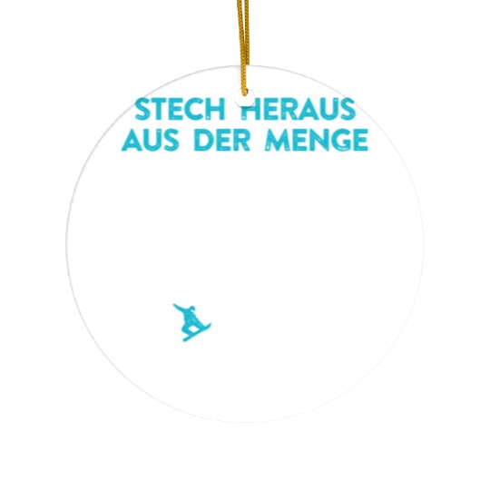 Snowboarder Stand Out from the Crowd Snowboarding Ceramic Ornaments