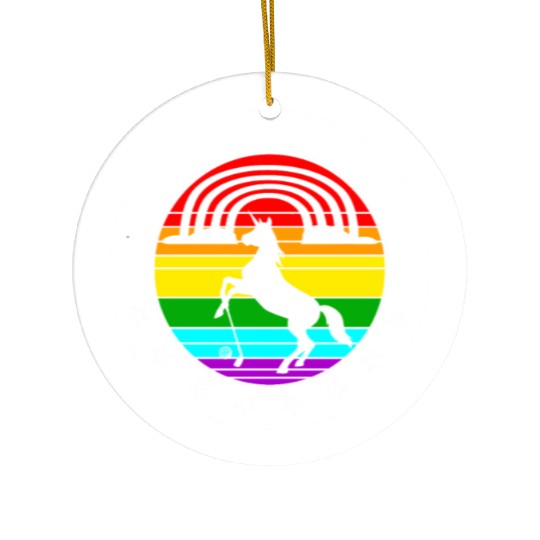 Golf Ceramic Ornaments, I Suck At Golf Unicorn Rainbow Retro