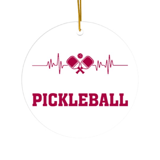 I Love Pickleball Funny Pickle Ball Ceramic Ornaments for Player