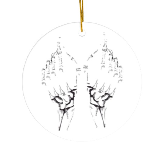 Unisex Ceramic Ornaments Skeleton Hand Featuring Hauntingly