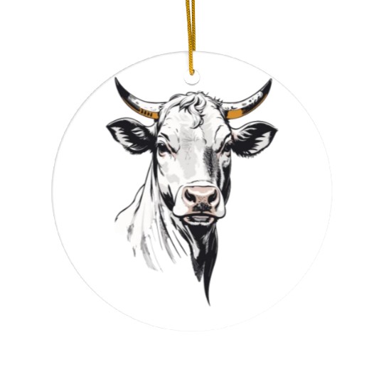 Cow retro Ceramic Ornaments