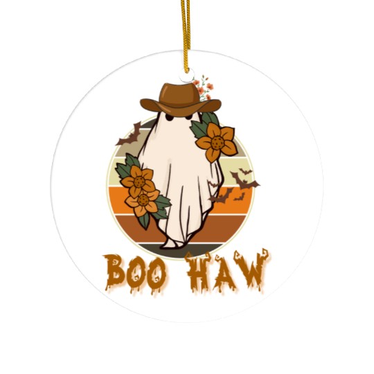 BOO HAW Western Halloween Ceramic Ornaments