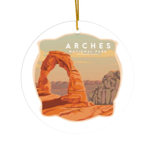 Arches National Park Stickers Ceramic Ornaments