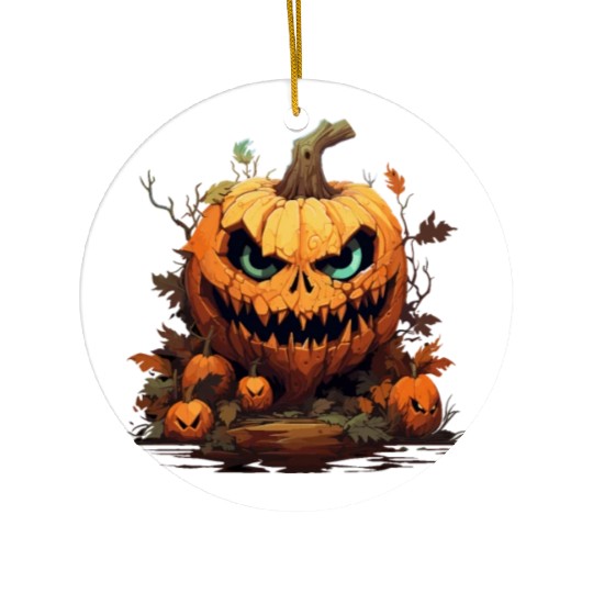 Halloween - Jack-O-Lantern Ceramic Ornaments