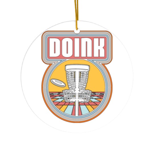 Disc Golf Doink Ultimate Frisbee Loves Flying Disc Ceramic Ornaments