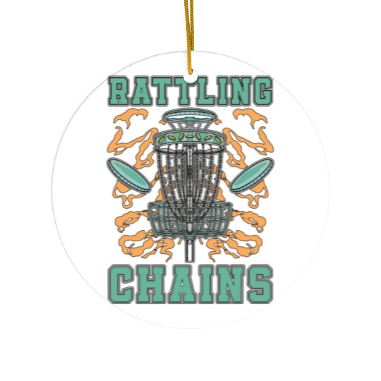 Disc Golf Rattling Chains Ultimate Frisbee Golfer Ceramic Ornaments