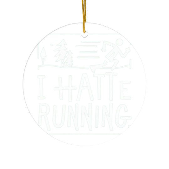 I Hate Running Funny Sarcastic Marathon Runner Ceramic Ornaments