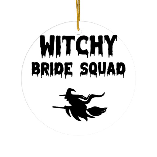 Witchy Bride Squad Ceramic Ornaments