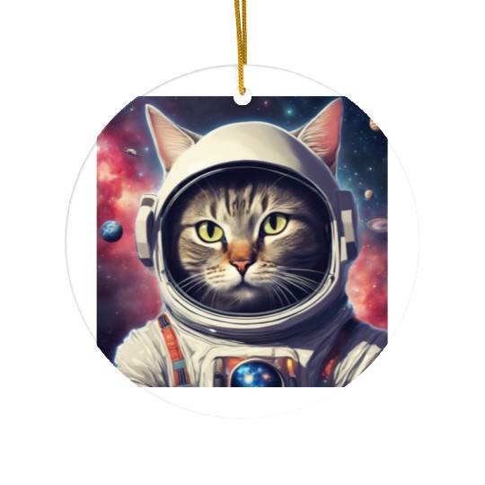 space cat Ceramic Ornaments