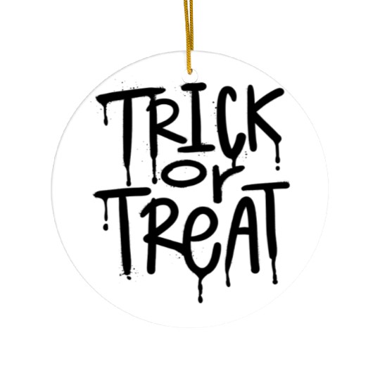 Trick or Treat Halloween Ceramic Ornaments