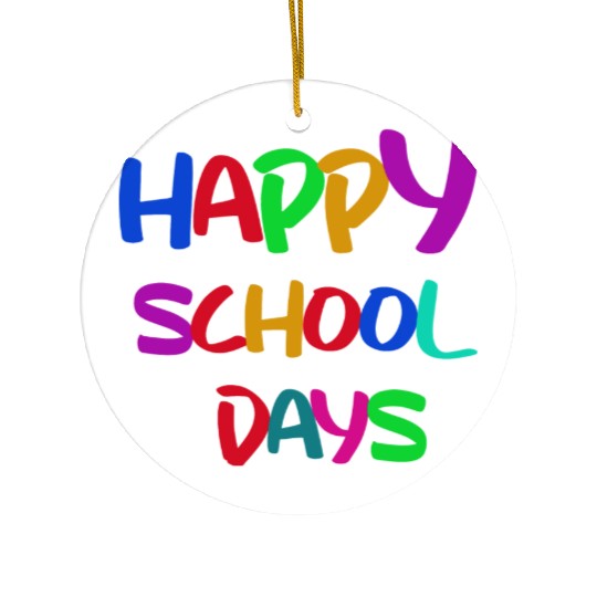 Happy School Day Back To School Ceramic Ornaments