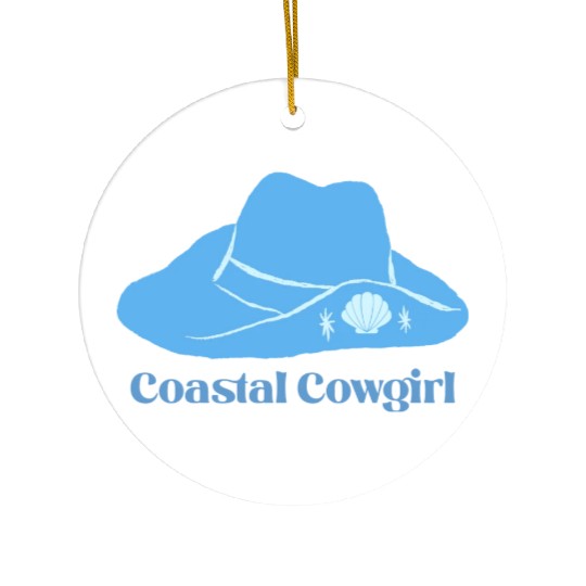 Coastal Cowgirl Ceramic Ornaments