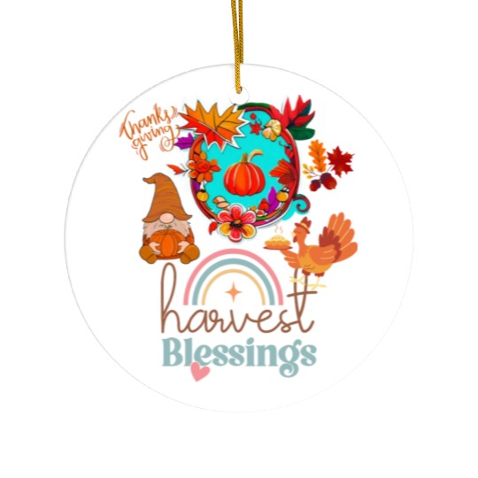 "Harvest Blessings" Ceramic Ornaments