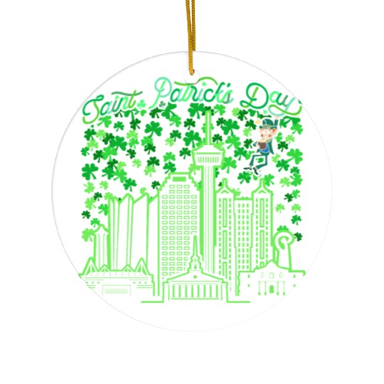 Saint Patrick's Day San Antonio Texas Ceramic Ornaments