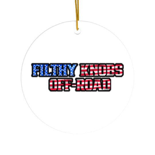 Filthy Knobs Off-road - American Flag Ceramic Ornaments