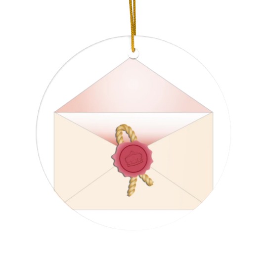 beautiful envelope with an elegant seal Ceramic Ornaments