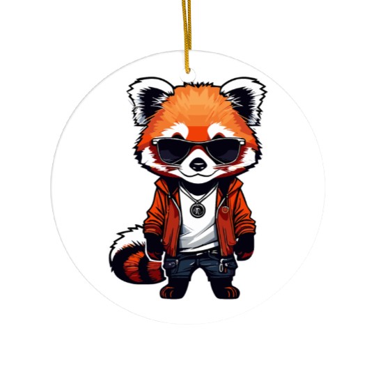 Chibi Red Panda Ceramic Ornaments
