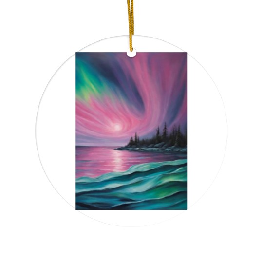 Northern lights Ceramic Ornaments