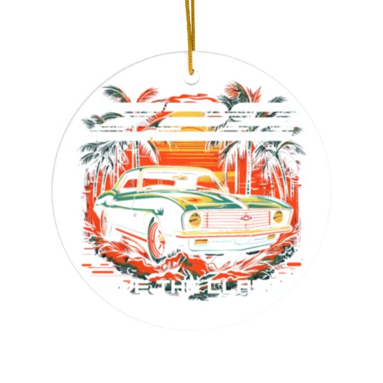 Sunset Camaro Z28 Ceramic Ornaments