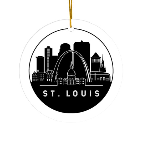 St. Louis Missouri Skyline Ceramic Ornaments