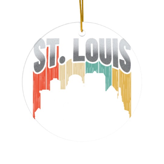 St. Louis Missouri Vintage Ceramic Ornaments