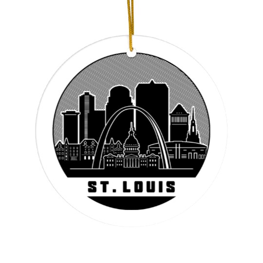 St. Louis Missouri Skyline Ceramic Ornaments