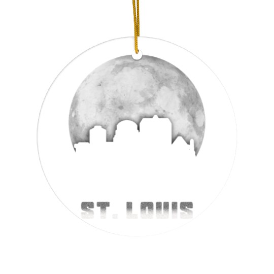 St. Louis Missouri Full Moon Ceramic Ornaments