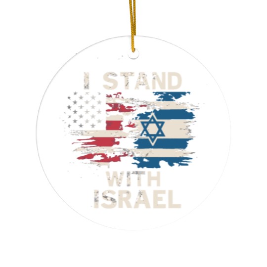 I Stand With Israel Patriotic Ceramic Ornaments