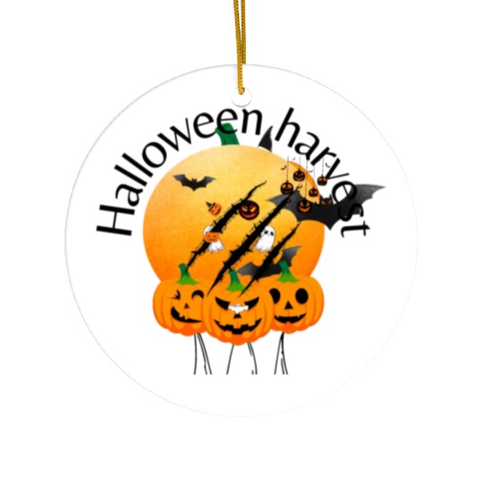 Halloween Harvest Be Courageous Ceramic Ornaments