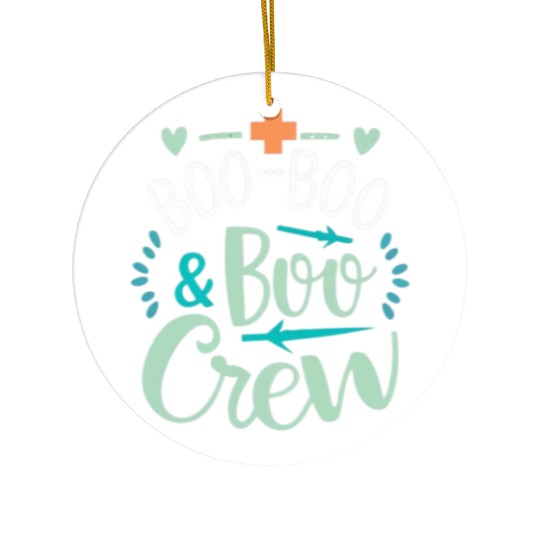 Boo Boo Crew Ghost Halloweent-chirt Ceramic Ornaments