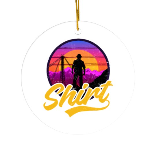 Lineman Pole Lucky Lineman Outfit Ceramic Ornaments