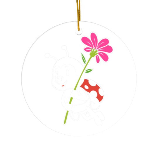 Cute Ladybug Nature Lover Gift Ceramic Ornaments