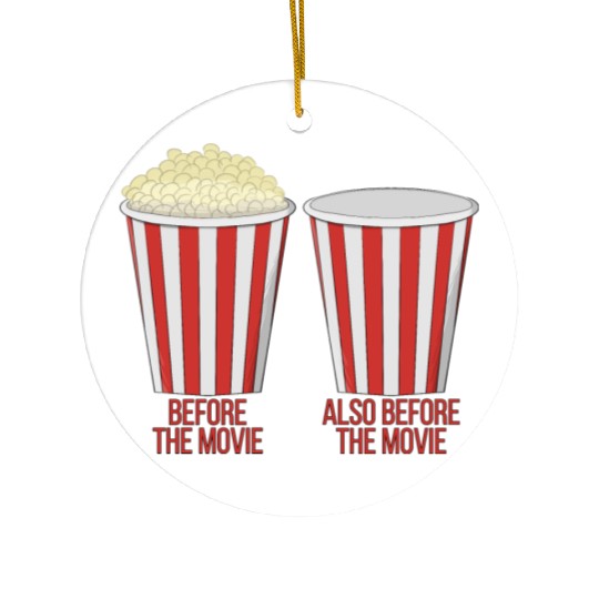 Popcorn at the cinema Ceramic Ornaments