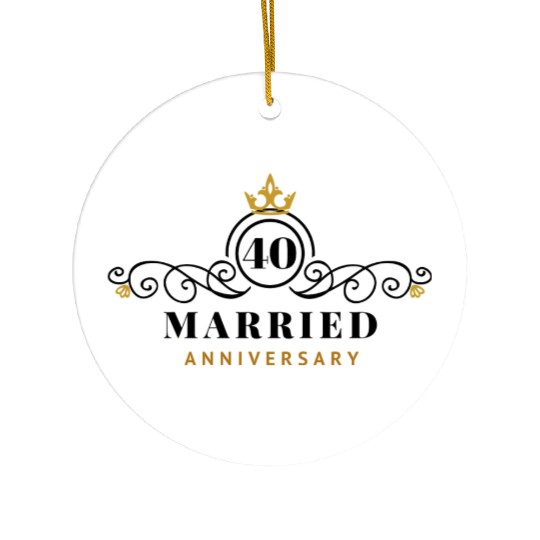 40th Wedding Anniversary Ceramic Ornaments
