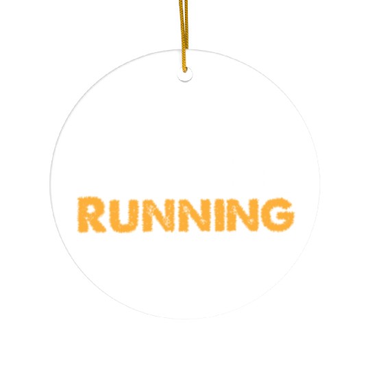 Mens I Hate Running Ceramic Ornaments Funny Sarcastic
