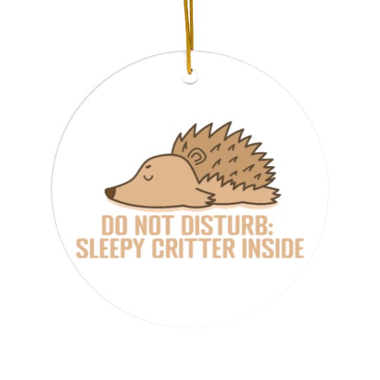 Do not disturb: Sleepy Critter inside Ceramic Ornaments