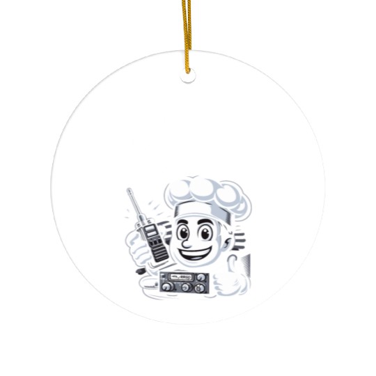 Radiantly Funny Amateur Ham Radio Operator Chef Ceramic Ornaments
