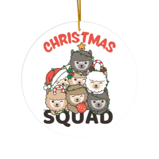 Alpaca Christmas Tree Christmas Squad Alpacas Ceramic Ornaments