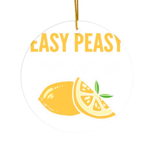 Easy Peasy Lemon Lemonade Vendor Gift Ceramic Ornaments