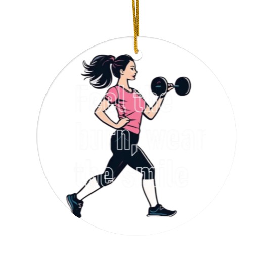 Women's Fitness Apparel Ceramic Ornaments