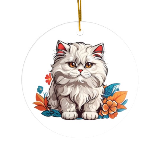 Persian Cat Ceramic Ornaments