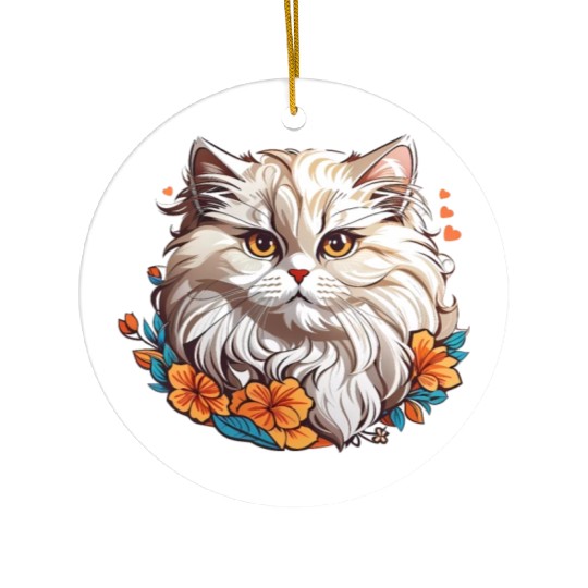 Persian Cat Ceramic Ornaments